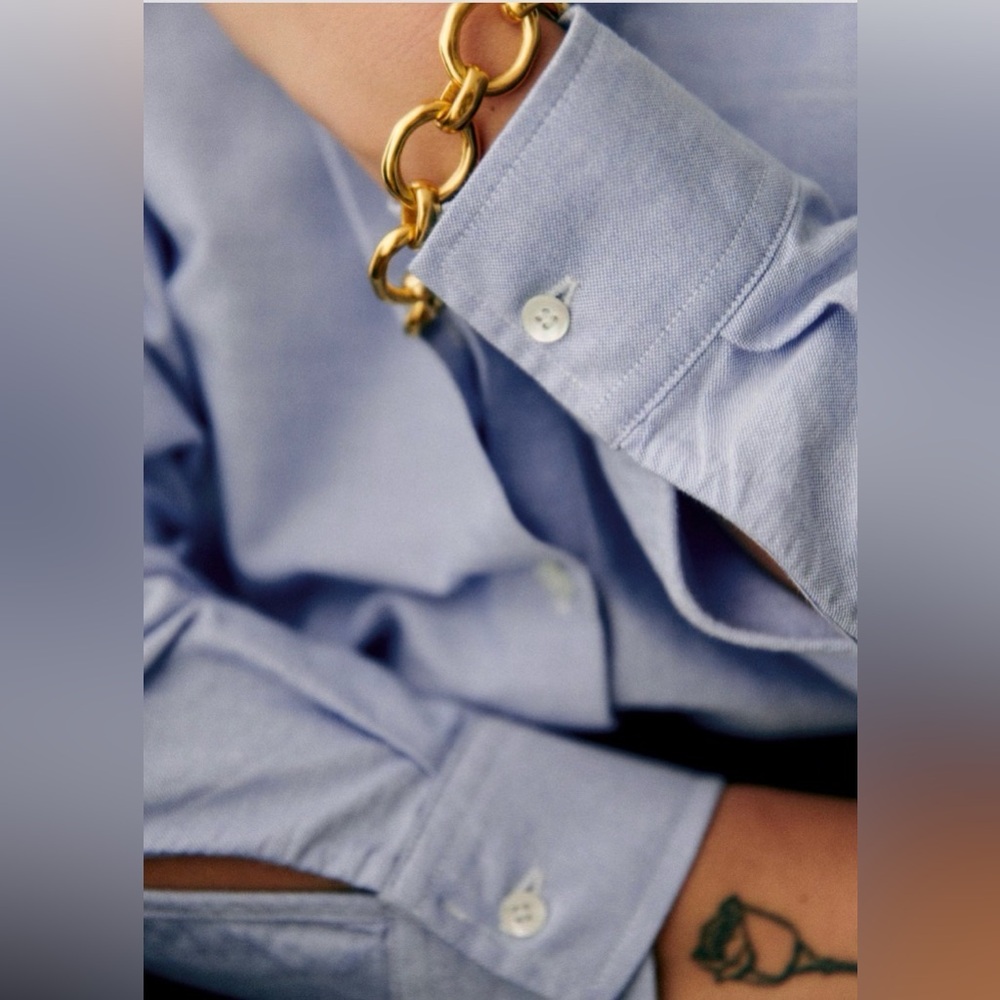 Sézane blue Tomboy shirt - Picture 2 of 3